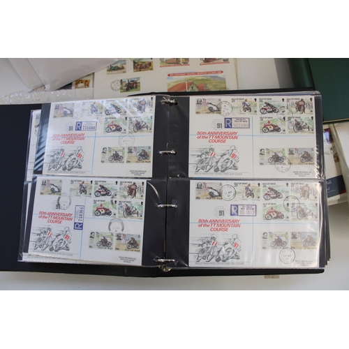 320 - Collection of Isle of Man FDCs together with an all world stamp album