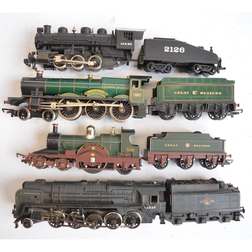 560 - Collection of previously run OO gauge electric steam train models to include Bachmann 31-952 Class A... 