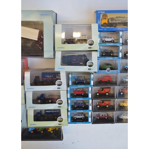 579 - 36 cased OO gauge (1/76 scale) vehicle models by Oxford Diecast, Cararama, BT Models and Hornby to i... 