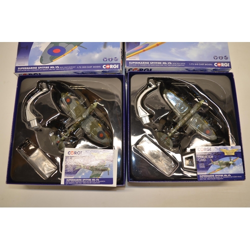 597 - 4 boxed 1/72 scale diecast Corgi Supermarine Spitfire models (3 limited edition): AA31934C, 147/1000... 