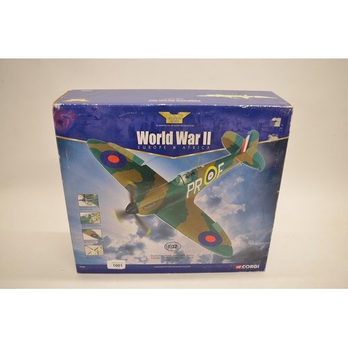 606 - A boxed Corgi Aviation Archive 1/32 scale Supermarine Spitfire Mk.1A, X4590/PR-F, 609 Sqn, Royal Air... 