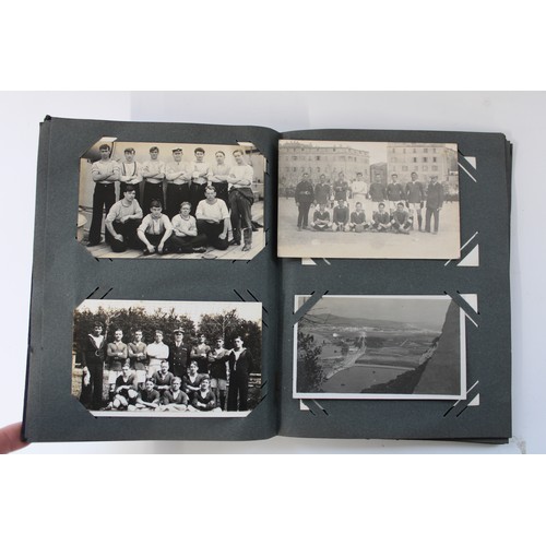 331 - Early C20th Postcard album containing mainly Royal Navy related photos and RPPCs c1915 to 1921 incl.... 