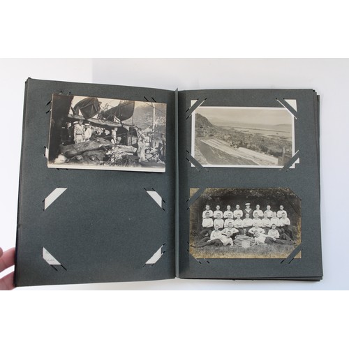 331 - Early C20th Postcard album containing mainly Royal Navy related photos and RPPCs c1915 to 1921 incl.... 