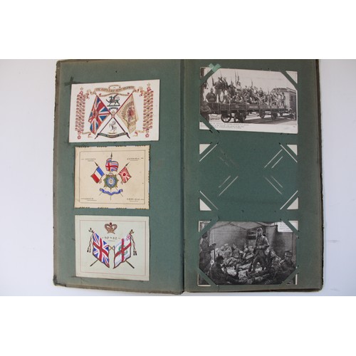 331 - Early C20th Postcard album containing mainly Royal Navy related photos and RPPCs c1915 to 1921 incl.... 