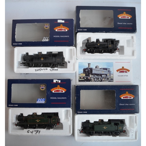 564 - Four OO gauge electric steam train models from Bachmann to include DCC On Board 32-076DC etc. All lo... 