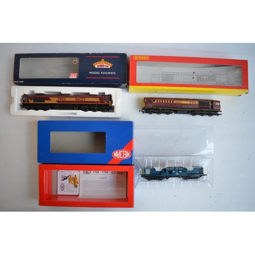 565 - Three OO gauge electric diesel train models to include Bachmann 32-725DS DCC Sound Class 66 66022 