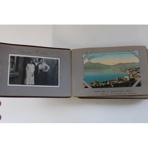 332 - c1920s postcard album showing postcards, photos and RPPCs from a Royal Navy telegraphists world tour... 