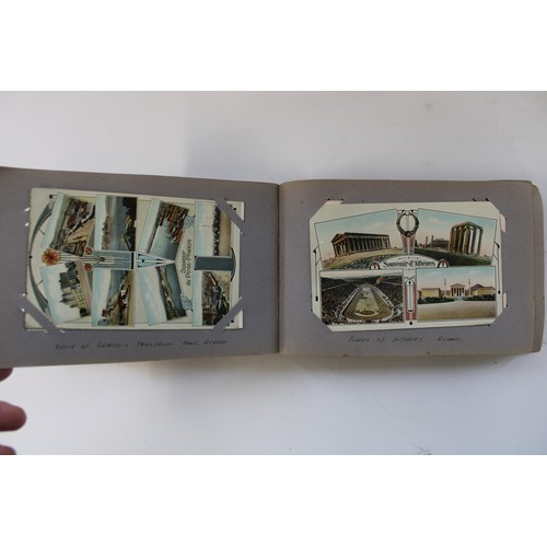 332 - c1920s postcard album showing postcards, photos and RPPCs from a Royal Navy telegraphists world tour... 