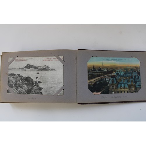 332 - c1920s postcard album showing postcards, photos and RPPCs from a Royal Navy telegraphists world tour... 