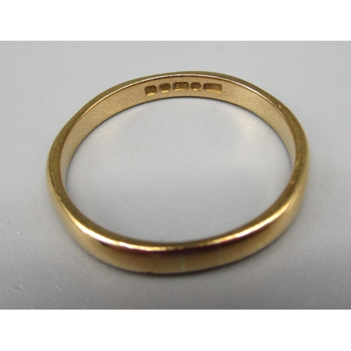 180 - 22ct yellow gold wedding band, stamped 22, 3.7g