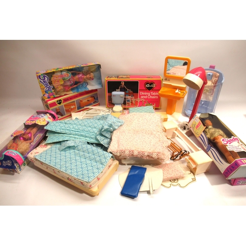 111 - Sindy furniture and five modern boxed Sindy dolls