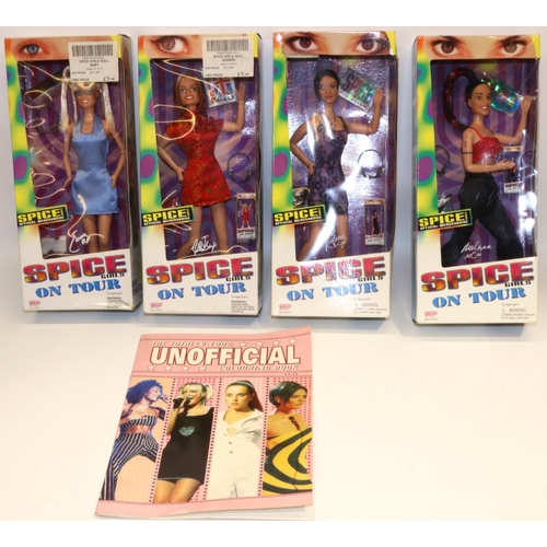 100 - Four Spice Girls 'On Tour' dolls, and a Spice Girls colouring book (5)