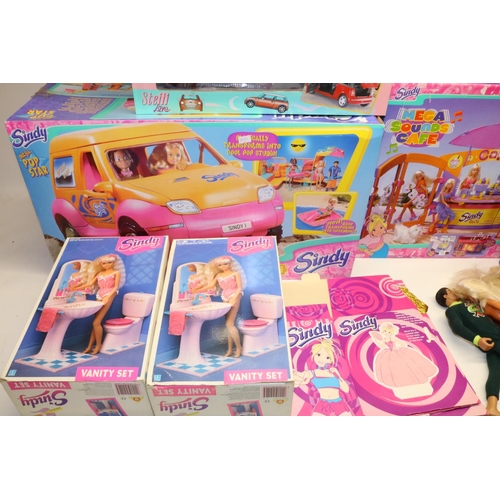 102 - Collection of 1990s Sindy playsets, incl. 'Popstars on Tour 4x4', 'Party Nails Beauty Centre', 'Mega... 