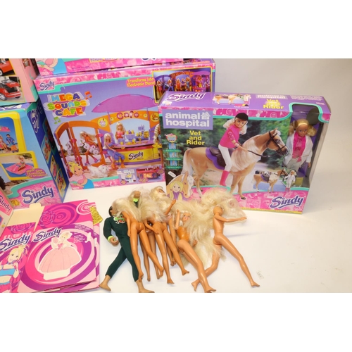 102 - Collection of 1990s Sindy playsets, incl. 'Popstars on Tour 4x4', 'Party Nails Beauty Centre', 'Mega... 