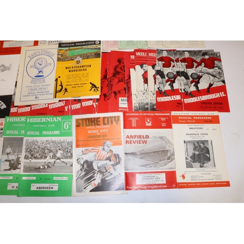 237 - Collection of football programmes, 1960s, various clubs, incl. Middlesborough, Leeds United, Liverpo... 