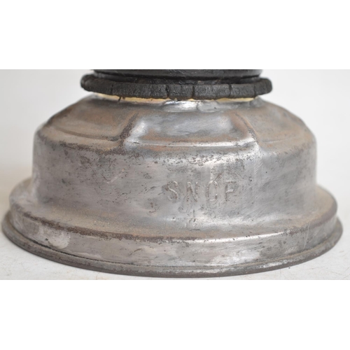 645 - Albert Butine SNCF French railway carbide lantern, circa 1920-30s. Fixed carry handle, stamped top a... 