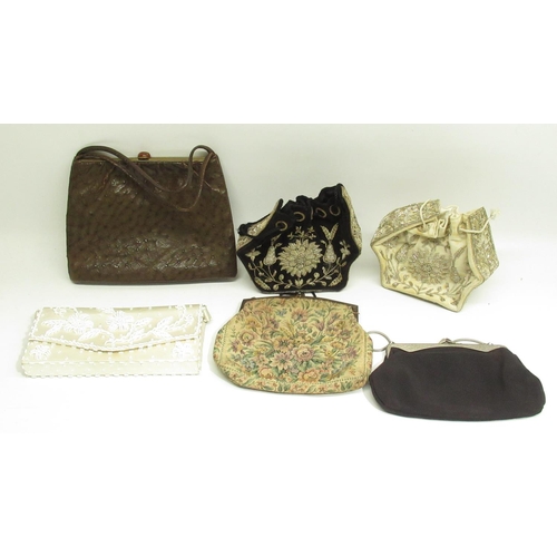 158 - Collection of 6 vintage ladies purses