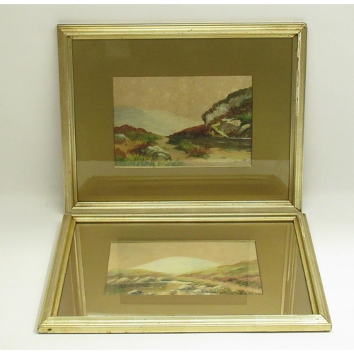 166 - Pair of framed watercolour's of highland river scenes signed 'J.Muir', 44.7cm x 35.7cm