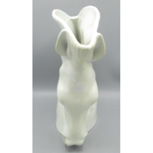 61 - Royal Worcester Porcelain vase modelled as a horse head, H28cm