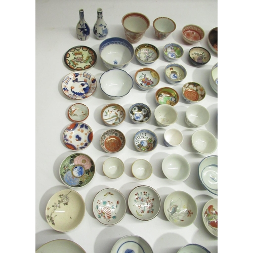 65 - Large mixed collection of Japanese, Chinese and other miniature bowls, plates, vases, larger plates,... 