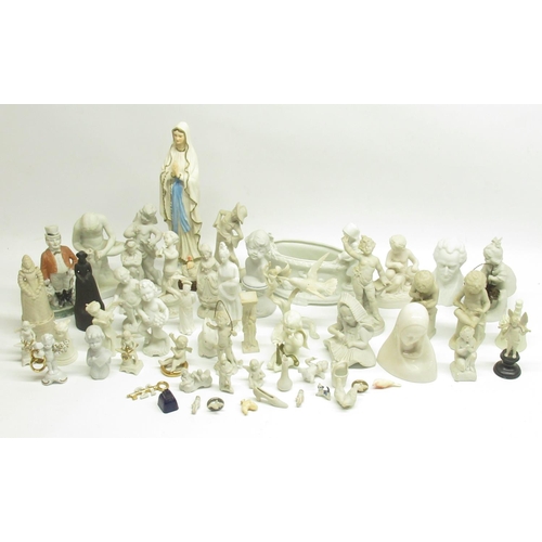 66 - Mixed collection of continental and British bisque and other figures/figurines inc. 2 Beneagles Scot... 