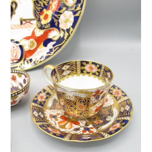 72 - Royal Crown Derby 1128 LIX miniature cup and saucer, Royal Crown Derby saucer, Masons Ironstone 'Imp... 