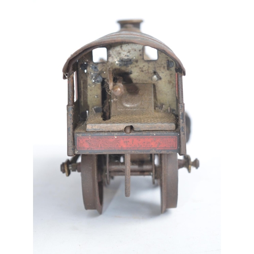 81 - Vintage KBN (Karl Bub Nuremberg) O gauge clockwork 0-4-0 train model, with key (possibly not origina... 