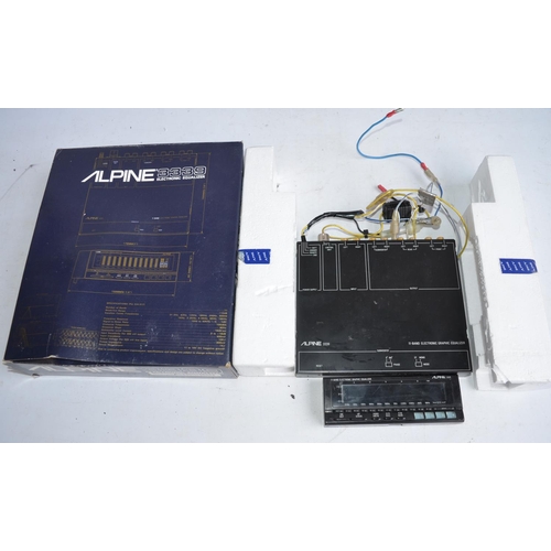 934 - Collection of Alpine car stereo equipment to include 2x 3541 Bridgeable Power Amplifiers, 3339 Elect... 