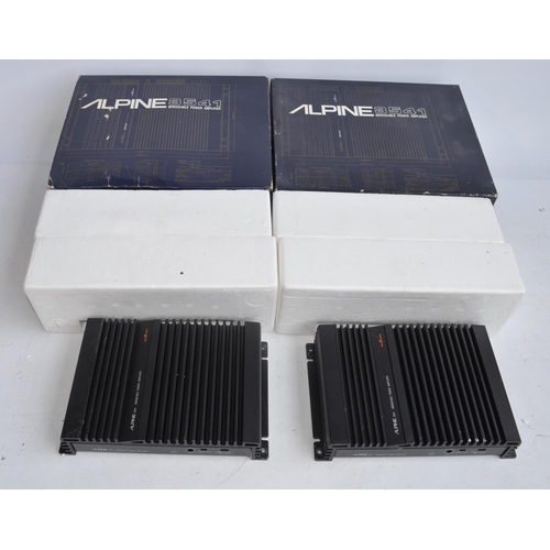 934 - Collection of Alpine car stereo equipment to include 2x 3541 Bridgeable Power Amplifiers, 3339 Elect... 