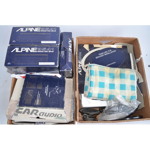 934 - Collection of Alpine car stereo equipment to include 2x 3541 Bridgeable Power Amplifiers, 3339 Elect... 