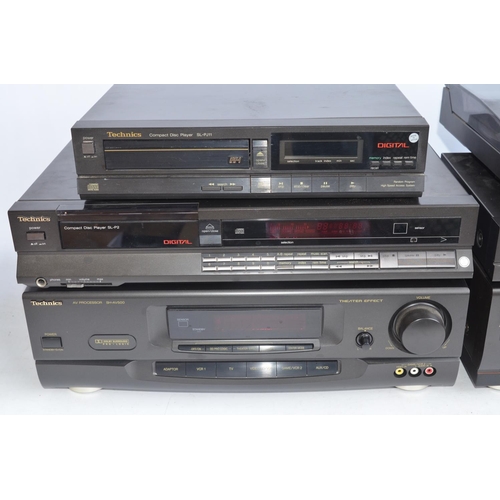 935 - Collection of boxed Technics Hi-Fi equipment to include Sh-AV500 AV Processor, SU-A800 Stereo Integr... 