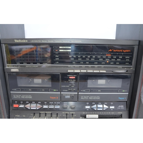 936 - Vintage and well looked after boxed Technics SA-X22WRL LW/MW/FM Stereo Double Cassette Receiver with... 