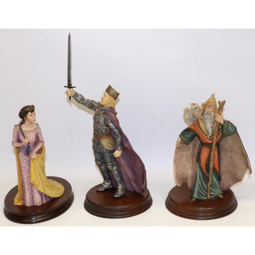 404 - Three Border Fine Arts Legend of King Arthur figures, max. H26cm (3)