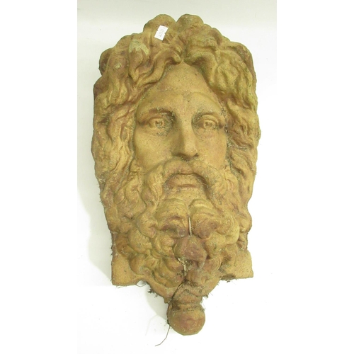 1246 - Collection of composite stone garden wall ornaments incl. four Green Man wall plaques (8)