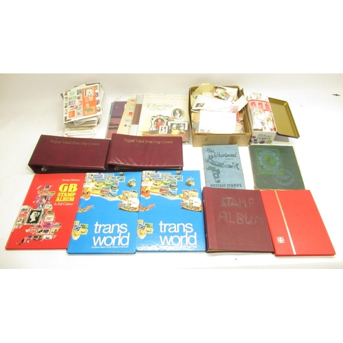 805 - Mixed collection of GB and International stamps and FDC inc. 7 stamp albums, 2 Royal Mail FDC folder... 