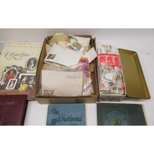 805 - Mixed collection of GB and International stamps and FDC inc. 7 stamp albums, 2 Royal Mail FDC folder... 