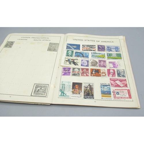 805 - Mixed collection of GB and International stamps and FDC inc. 7 stamp albums, 2 Royal Mail FDC folder... 