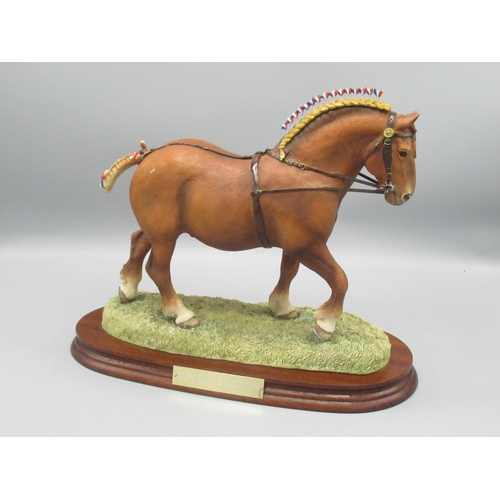 828 - Border Fine Arts limited edition horse Suffolk Stallion, 445/950, modelled by Anne Wall, with certif... 