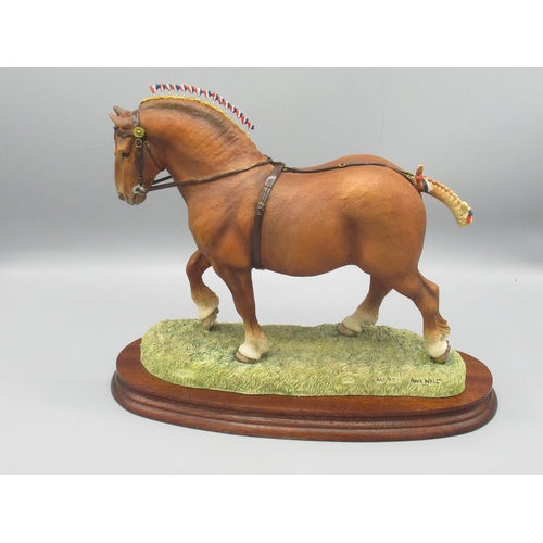 828 - Border Fine Arts limited edition horse Suffolk Stallion, 445/950, modelled by Anne Wall, with certif... 