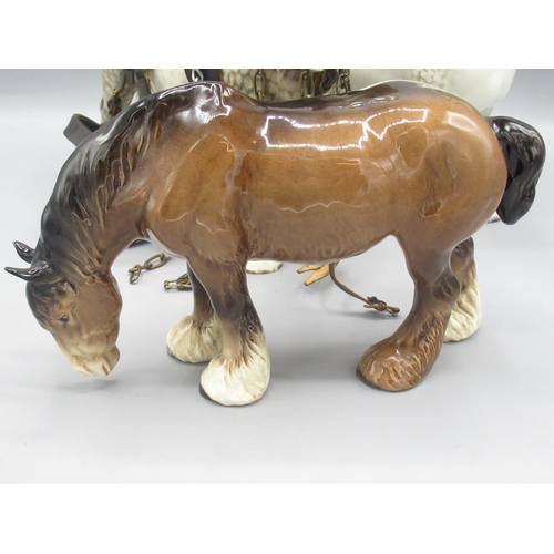 833 - Group of 3 Beswick Horses, tallest H21.6cm        (1 A/F)