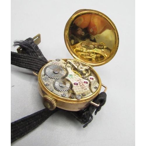 605 - H. Samuel ladies gold wristwatch case back hallmarked .375 D25.2mm and another gold cased ladies wri... 