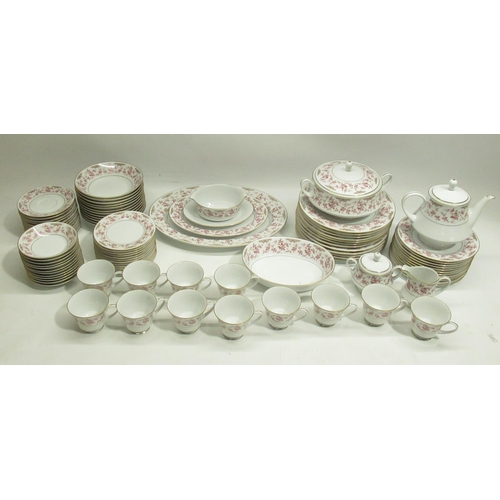 1281 - Noritake 'Rosalie' pattern part breakfast set (approx. 98 in 4 boxes)