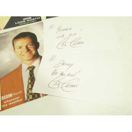 1287 - Collection of photo head shots, some signed, mostly relating to BBC North, signed by Mike Morris, Ni... 