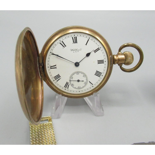 610 - William Williams Llanidloes Victorian silver pocket watch, white enamel Roman dial with subsidiary s... 