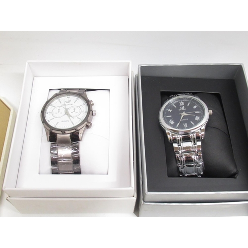 614 - Two boxed Orlando wristwatches, Philip Mercier gold plated and stainless steel quartz wristwatch, Dr... 