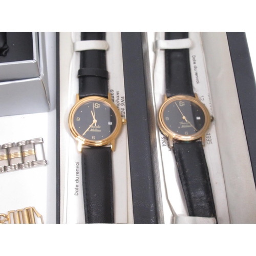 614 - Two boxed Orlando wristwatches, Philip Mercier gold plated and stainless steel quartz wristwatch, Dr... 