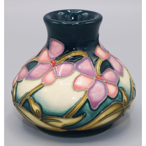 640 - Moorcroft Pottery: Summer Rosette pattern squat vase, designed by Kerry Goodwin, signed and dated 20... 