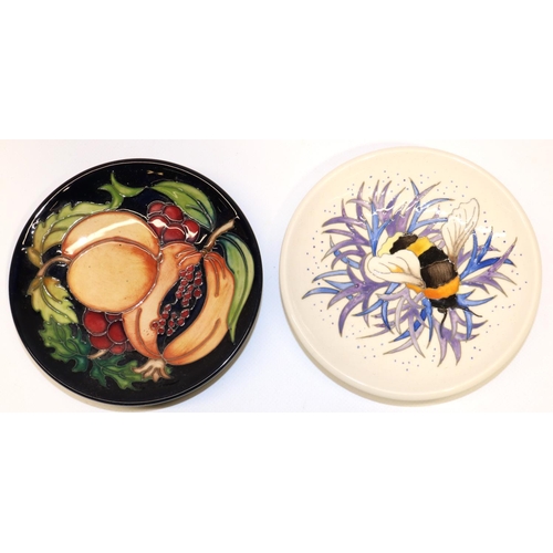 642 - Moorcroft Pottery: two limited edition pin dishes/coasters designed by Rachel Bishop, comprising 'Br... 