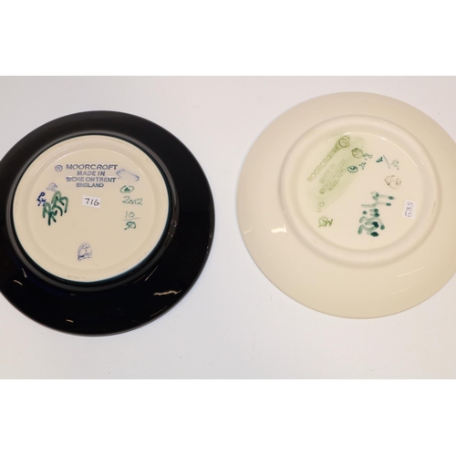 642 - Moorcroft Pottery: two limited edition pin dishes/coasters designed by Rachel Bishop, comprising 'Br... 