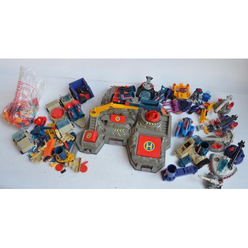 125 - Collection of Bluebird Toys Manta Force playsets to include Battle Fortress, Red Venom, Gigantic Man... 